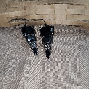 Black Stone and Black Metal Earrings (71)